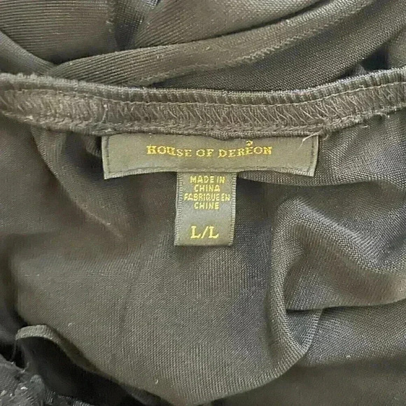 House of Deréon - Vintage Beyonce Black Silk Halter Top - NWT - Size L - Picture 6 of 7